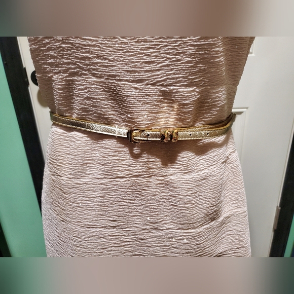 ABG Formal Sparkling Cream Dress w/ Belt - Picture 7 of 10